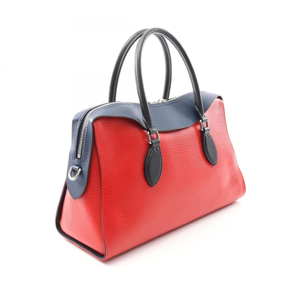 Louis Vuitton Leather Handbag Navy Red Black Blue Tuileries Epi